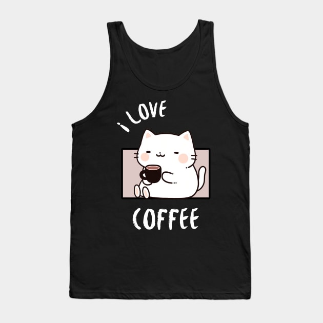 Coffee-Loving Cat Tank Top by Eine Creations